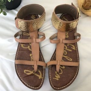 Gold Sam Edelman Gladiator Sandals